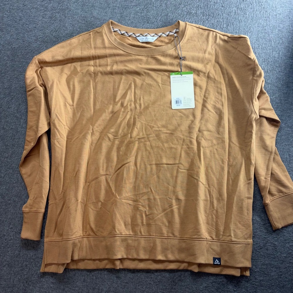 Alpine Design Womens Panorama Crew Sweatshirt Light Brown XXL ADW29611S NWT